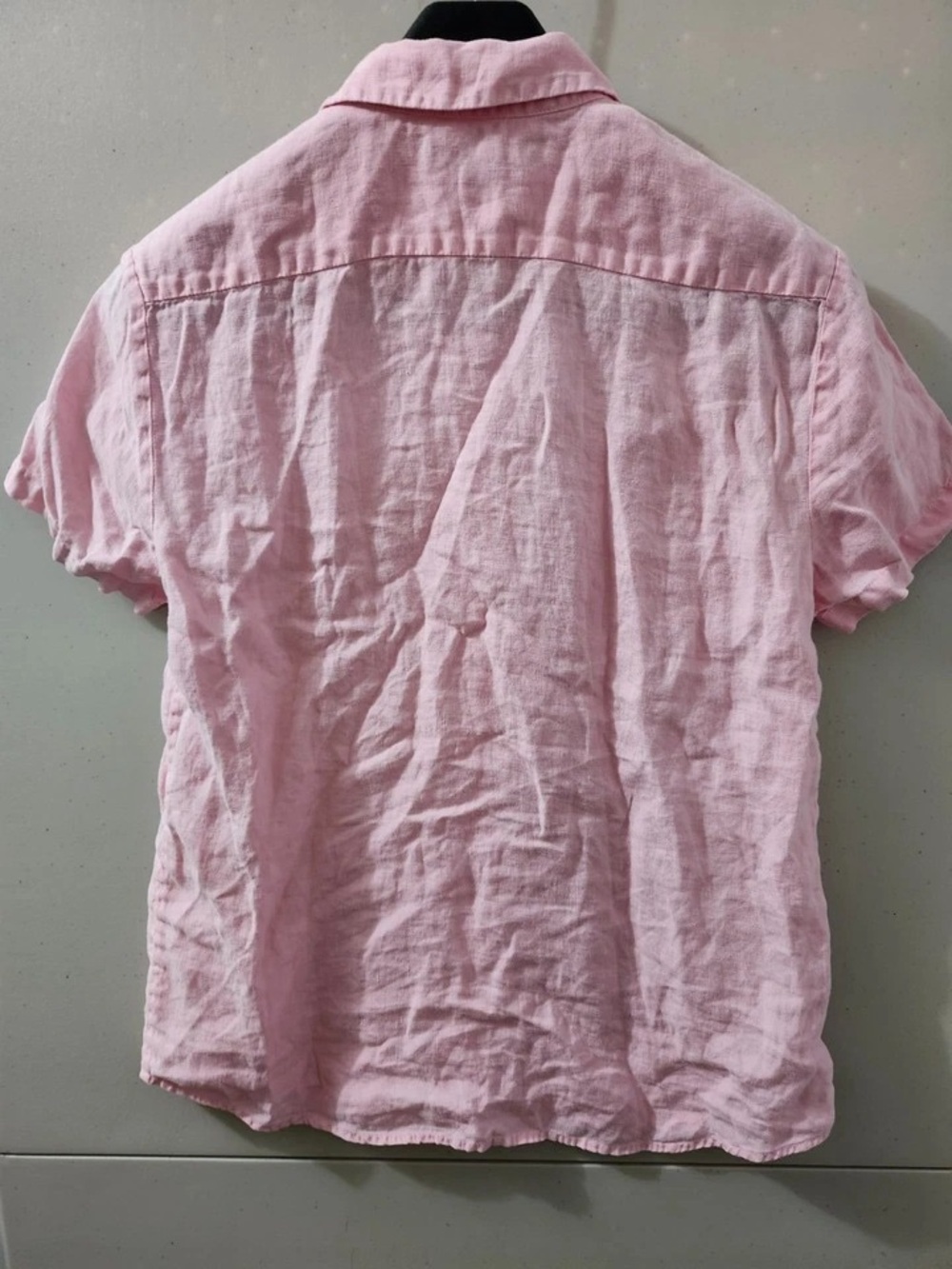 Tommy Bahama Light Pink Linen Short Sleeve Button-Down Shirt - Picture 7 of 7